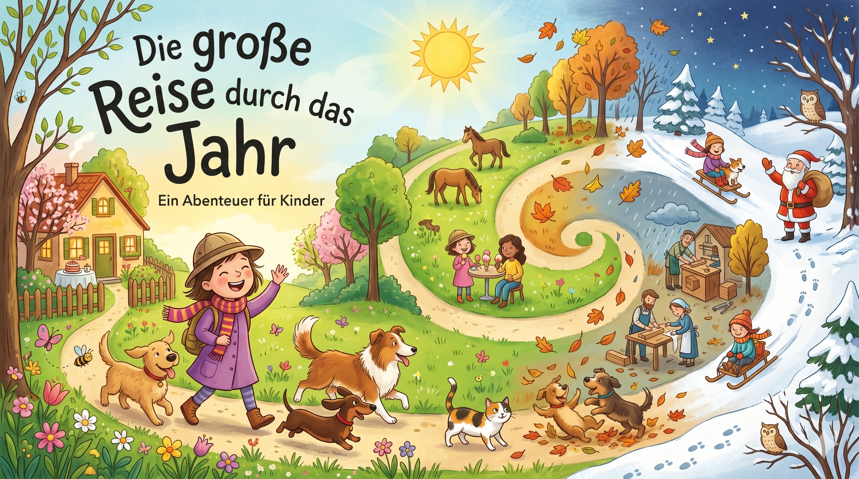 KI-generiertes Titelbild "Die große Reise durch das Jahr"